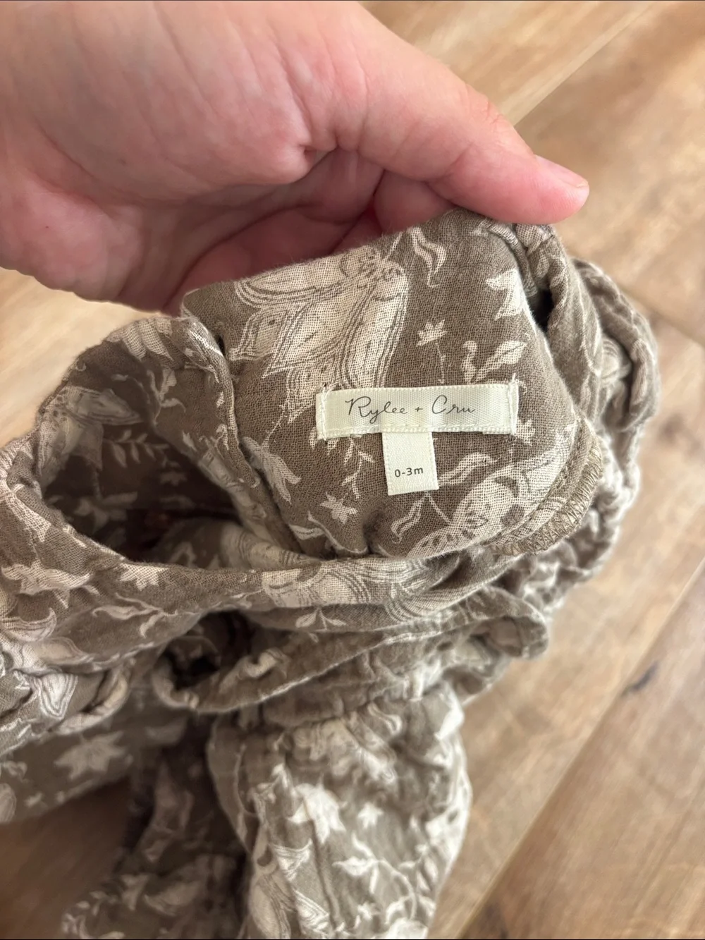 Rylee + Cru Winnie Romper Green Garden 0-3 Months